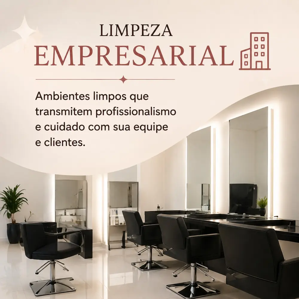 Espaço empresarial limpo, organizado e pronto para receber clientes
